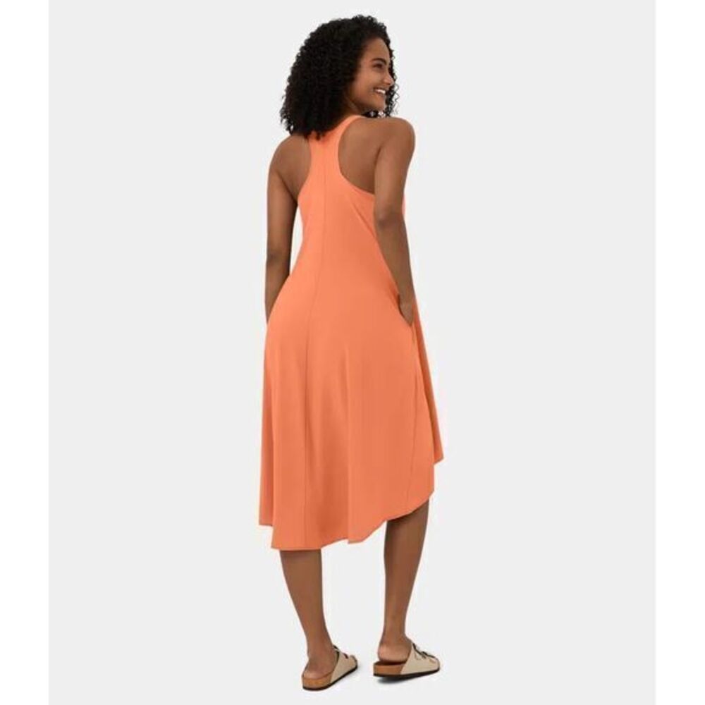 Halara Breezeful™ Backless Racerback Side Pocket High Low Flowy Midi Quick Dry M